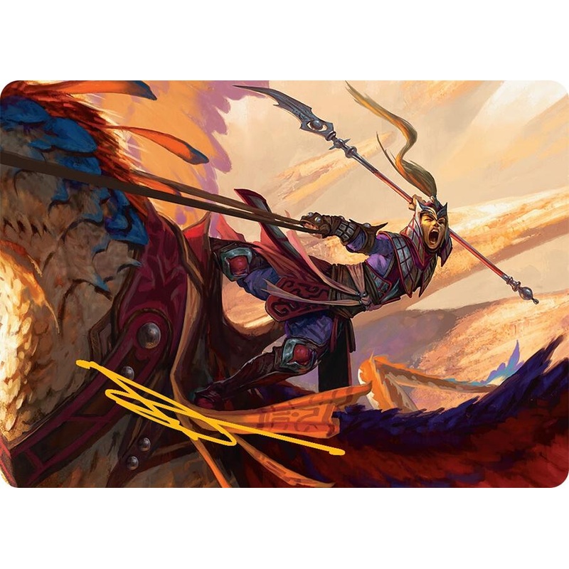Dragonback Lancer Art Card (3/54) (Gold-Stamped Signature) [Tarkir: Dragonstorm Art Series]