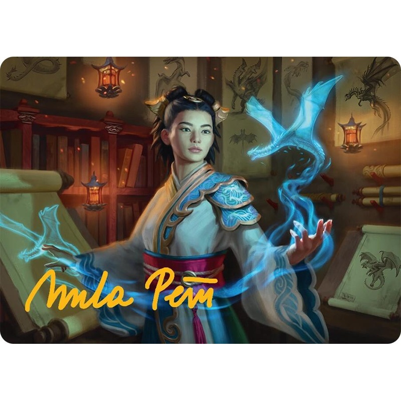 Dragonologist Art Card (6/54) (Gold-Stamped Signature) [Tarkir: Dragonstorm Art Series]
