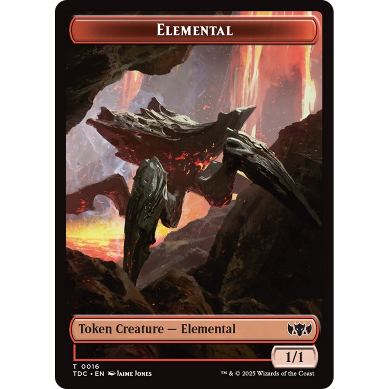 Elemental (0016) // Gold Double-Sided Token [Tarkir: Dragonstorm Commander Tokens]