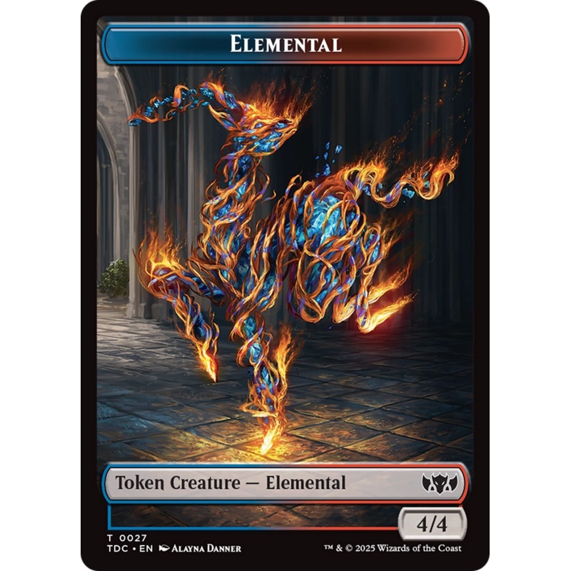 Elemental (0027) // Monk Double-Sided Token [Tarkir: Dragonstorm Commander Tokens]