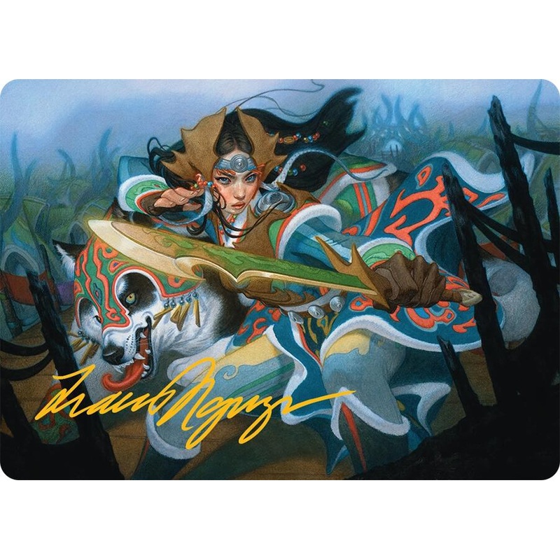 Eshki Dragonclaw Art Card (23/54) (Gold-Stamped Signature) [Tarkir: Dragonstorm Art Series]