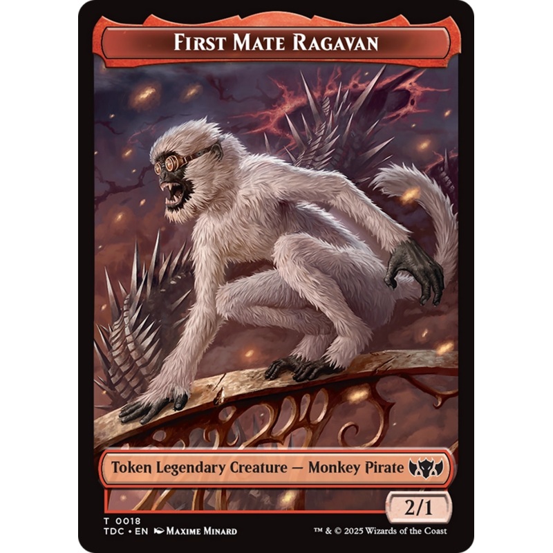 First Mate Ragavan // Treasure Double-Sided Token [Tarkir: Dragonstorm Commander Tokens]