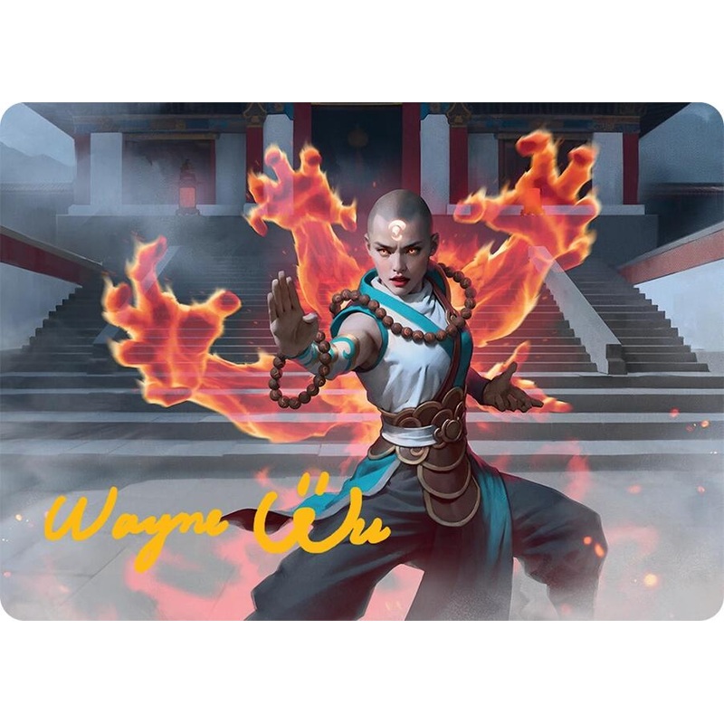 Flamehold Grappler Art Card (24/54) (Gold-Stamped Signature) [Tarkir: Dragonstorm Art Series]