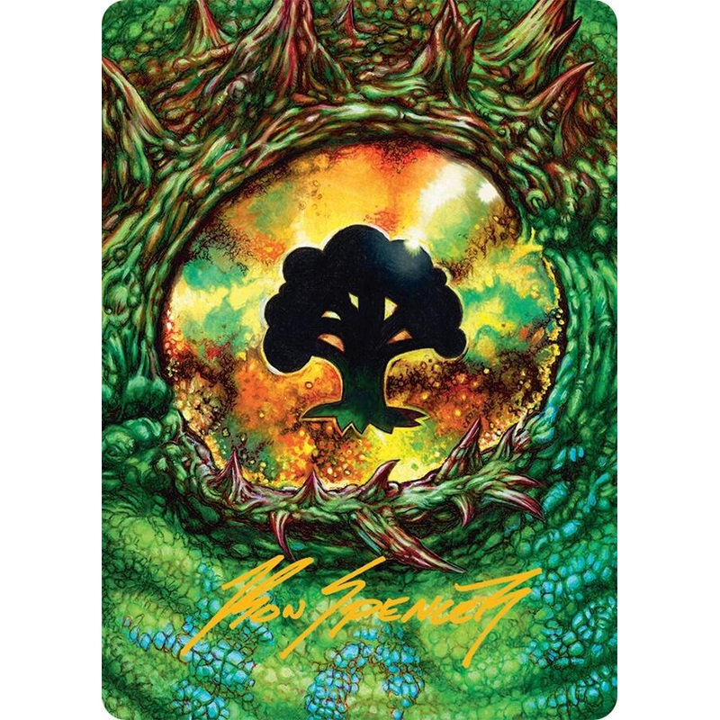 Forest Art Card (32/54) (Gold-Stamped Signature) [Tarkir: Dragonstorm Art Series]
