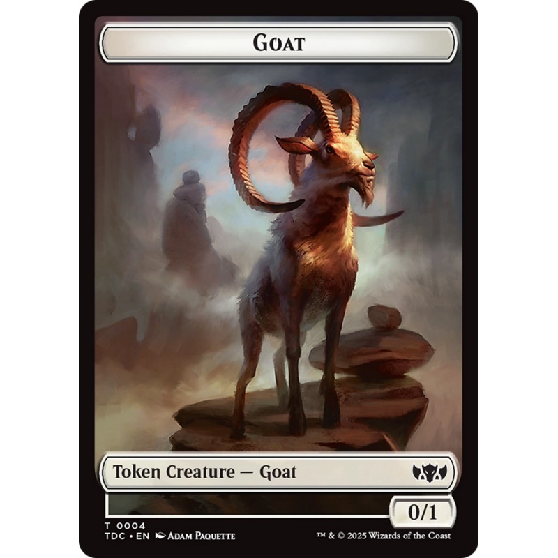 Goat // Timeless Witness Double-Sided Token [Tarkir: Dragonstorm Commander Tokens]