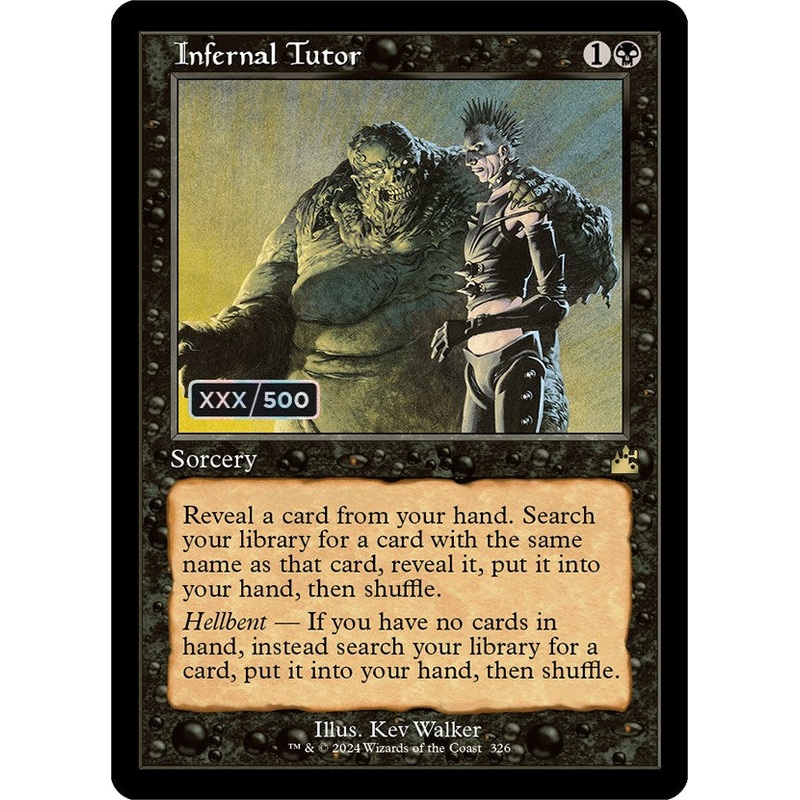 Infernal Tutor (Retro) (Serialized) [Ravnica Remastered]