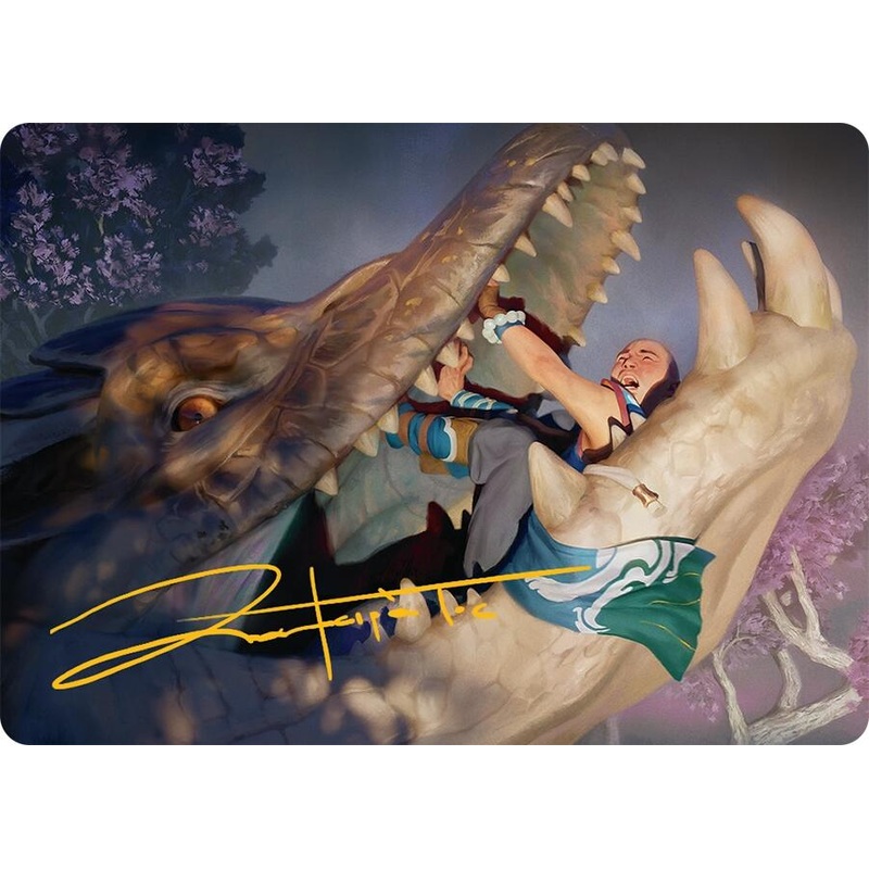 Jaws of Defeat Art Card (53/54) (Gold-Stamped Signature) [Tarkir: Dragonstorm Art Series]