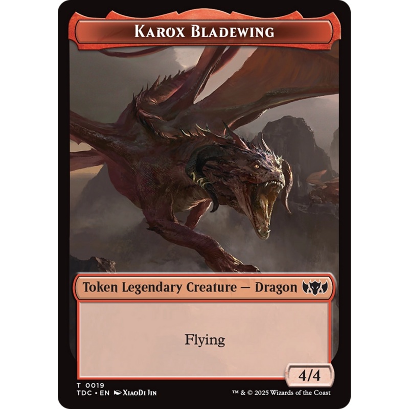Karox Bladewing // Copy Double-Sided Token [Tarkir: Dragonstorm Commander Tokens]