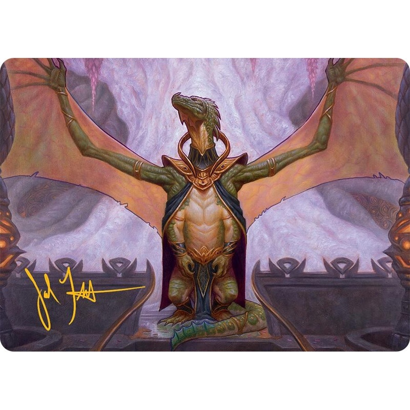 Kheru Goldkeeper Art Card (36/54) (Gold-Stamped Signature) [Tarkir: Dragonstorm Art Series]