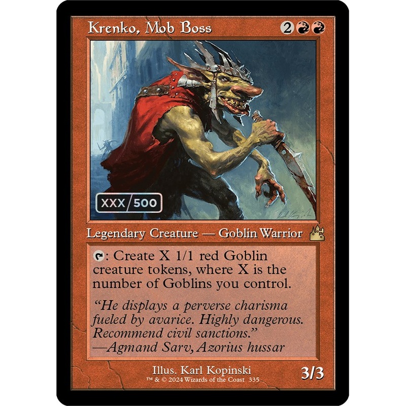 Krenko, Mob Boss (Retro) (Serialized) [Ravnica Remastered]