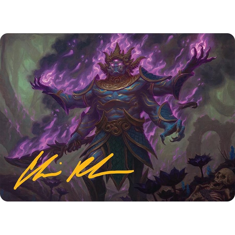 Rot-Curse Rakshasa Art Card (13/54) (Gold-Stamped Signature) [Tarkir: Dragonstorm Art Series]