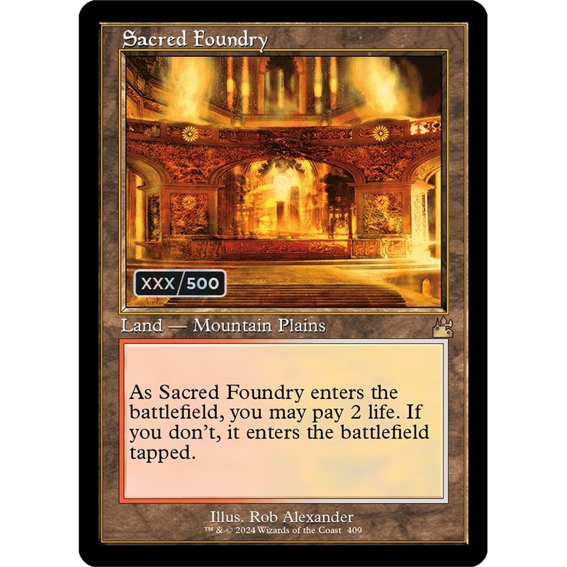 Sacred Foundry (Retro) (Serialized) [Ravnica Remastered]