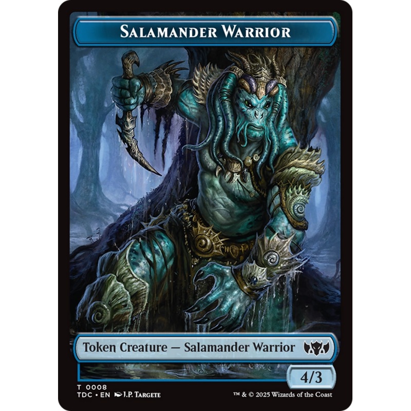 Salamander Warrior // Zombie Druid Double-Sided Token [Tarkir: Dragonstorm Commander Tokens]
