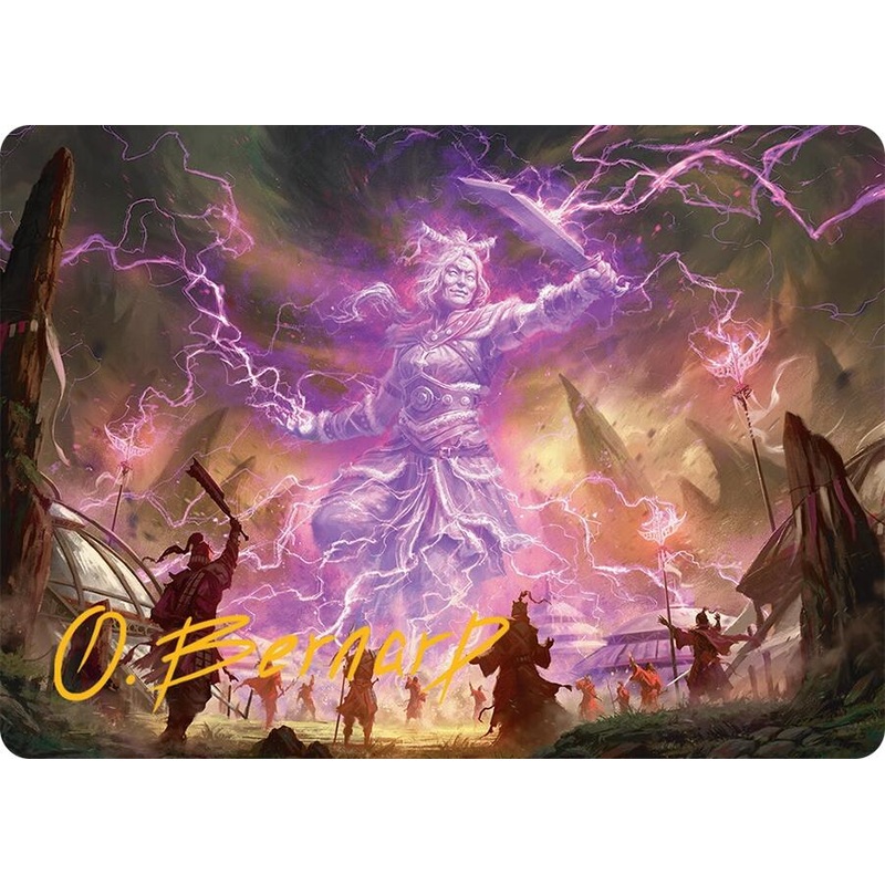 Smile at Death Art Card (4/54) (Gold-Stamped Signature) [Tarkir: Dragonstorm Art Series]