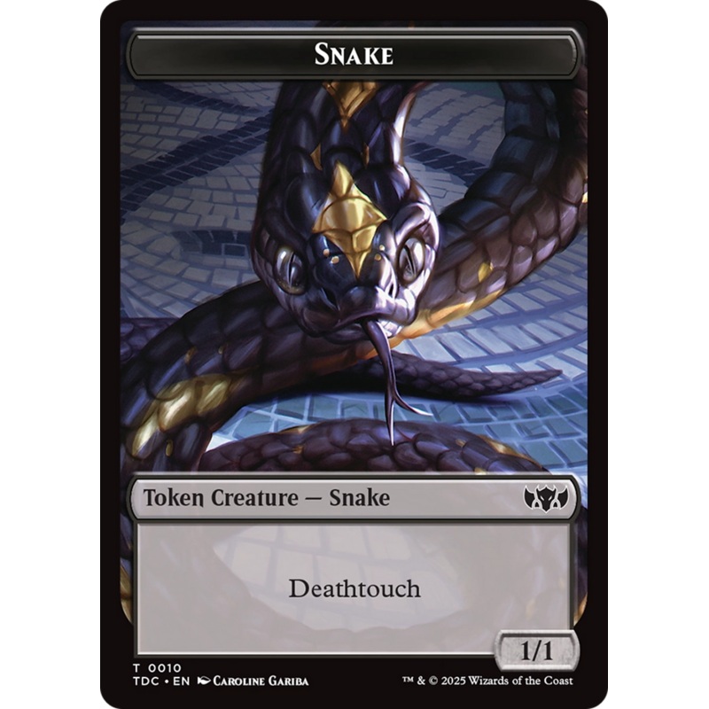 Snake // Myr Double-Sided Token [Tarkir: Dragonstorm Commander Tokens]