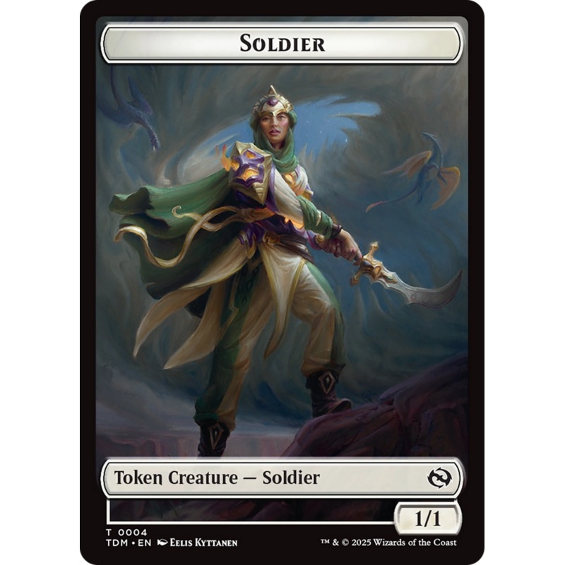 Solider (0004) // Solider (0005) Double-Sided Token [Tarkir: Dragonstorm Tokens]