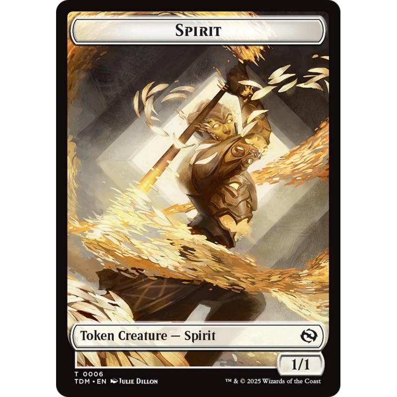 Spirit (0006) // Spirit (0007) Double-Sided Token [Tarkir: Dragonstorm Tokens]