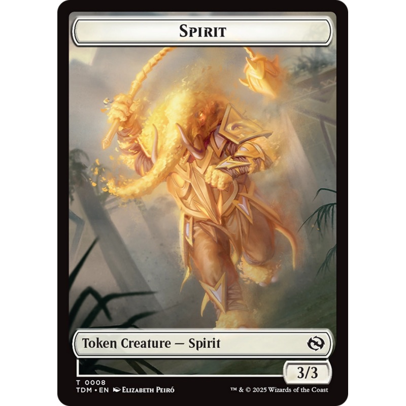 Spirit (0008) // Spirit (0009) Double-Sided Token [Tarkir: Dragonstorm Tokens]