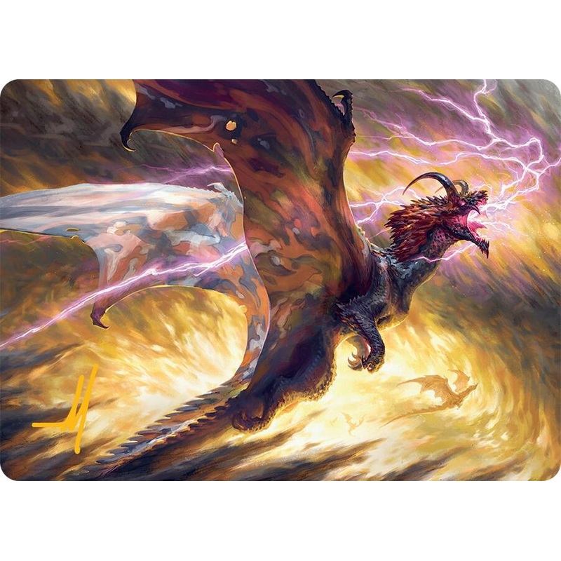 Stormscale Scion Art Card (17/54) (Gold-Stamped Signature) [Tarkir: Dragonstorm Art Series]
