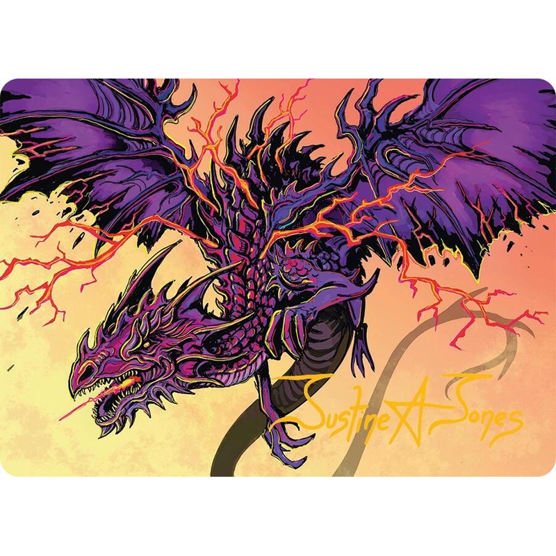 Stormshriek Feral Art Card (35/54) (Gold-Stamped Signature) [Tarkir: Dragonstorm Art Series]