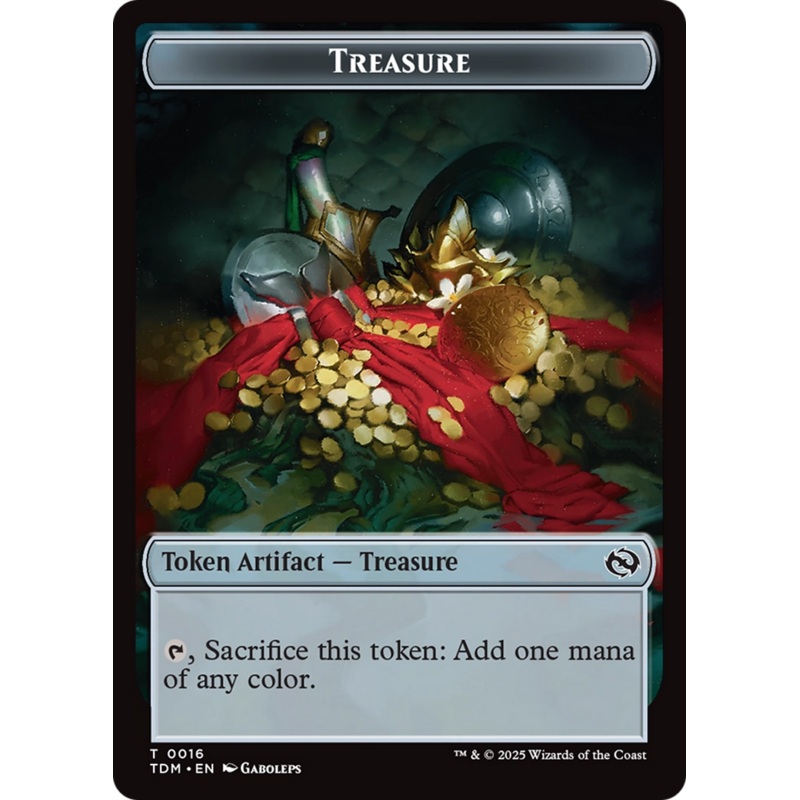 Treasure // Zombie Druid Double-Sided Token [Tarkir: Dragonstorm Tokens]