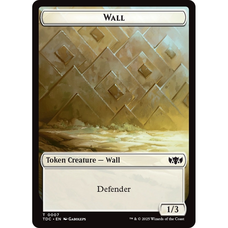 Wall // Spider Double-Sided Token [Tarkir: Dragonstorm Commander Tokens]