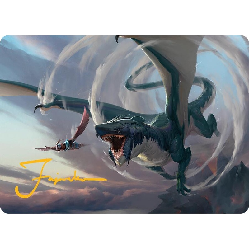 Whirlwing Stormbrood Art Card (27/54) (Gold-Stamped Signature) [Tarkir: Dragonstorm Art Series]