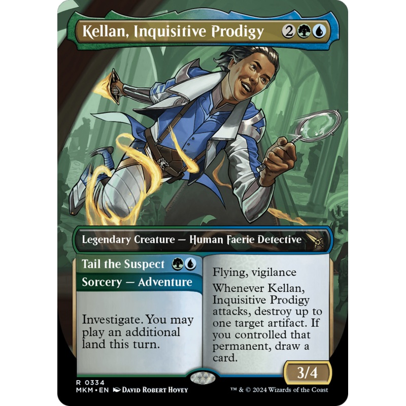 Kellan, Inquisitive Prodigy // Tail the Suspect (Borderless) [Murders at Karlov Manor]