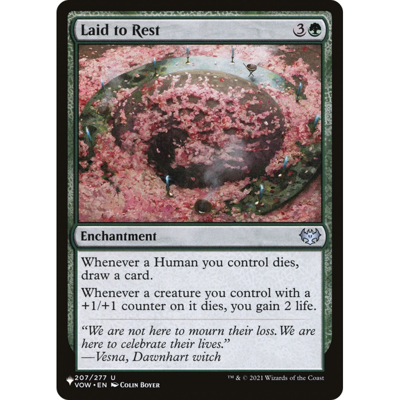 Laid to Rest [The List]