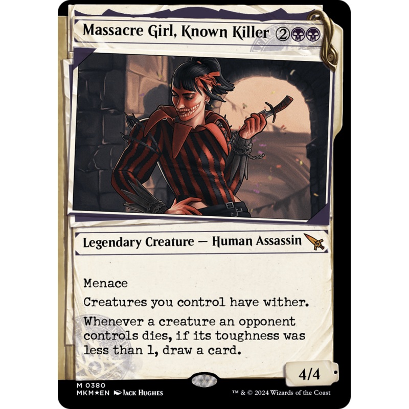 Massacre Girl, Known Killer (Showcase) (Invisible Ink) [Murders at Karlov Manor]