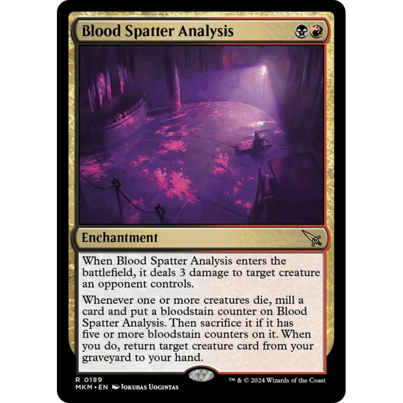 Blood Spatter Analysis [Murders at Karlov Manor]
