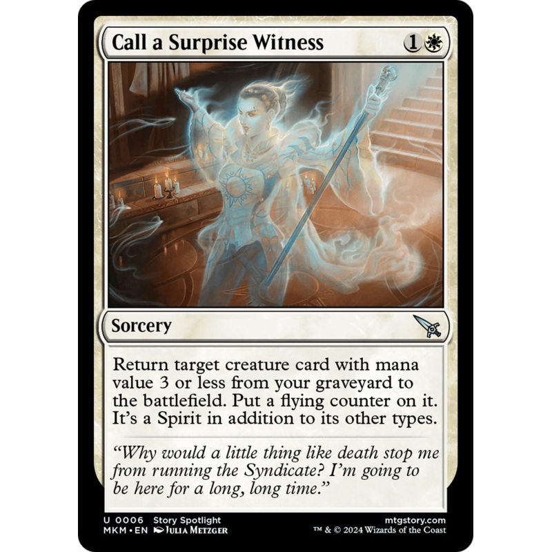 Call a Surprise Witness [Murders at Karlov Manor]