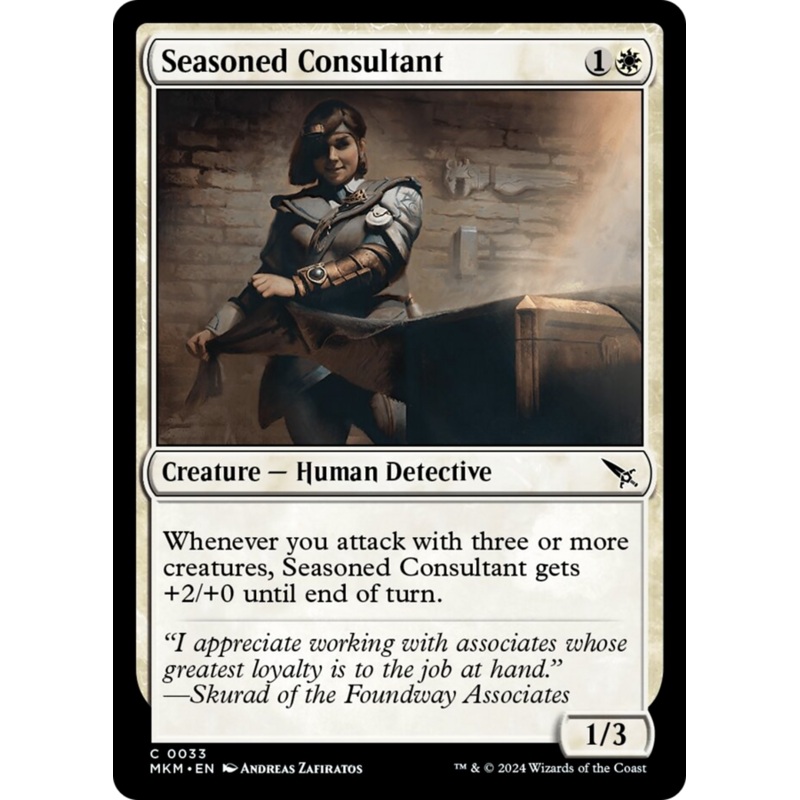 Seasoned Consultant [Murders at Karlov Manor]