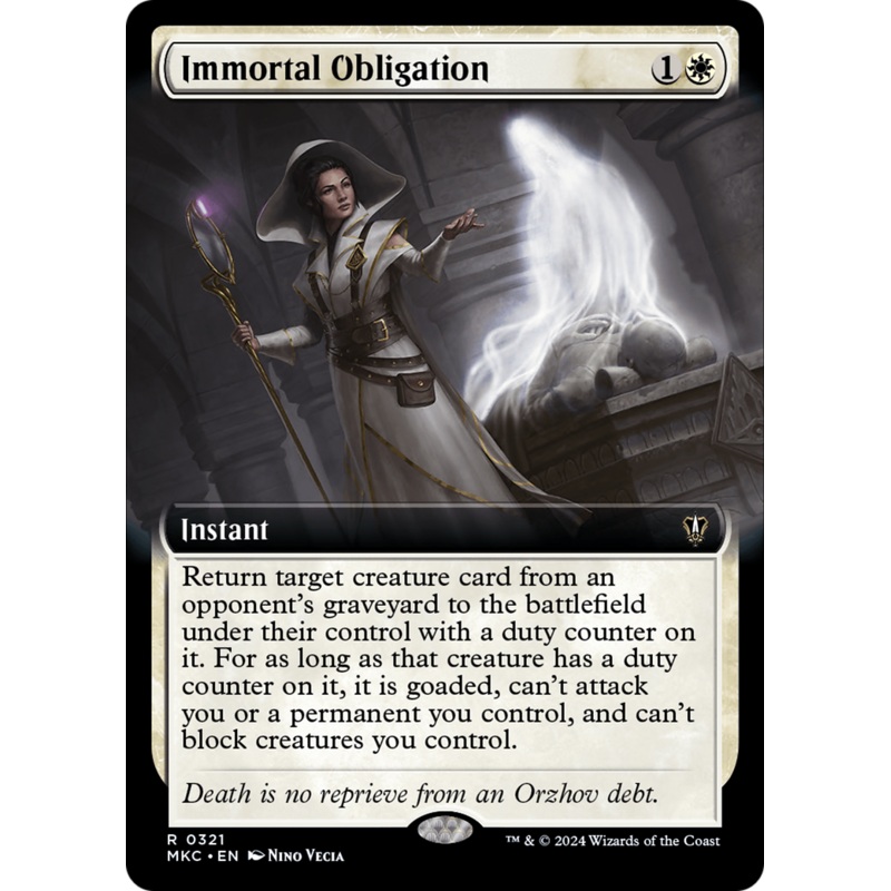 Immortal Obligation (Extended Art) [Murders at Karlov Manor Commander]