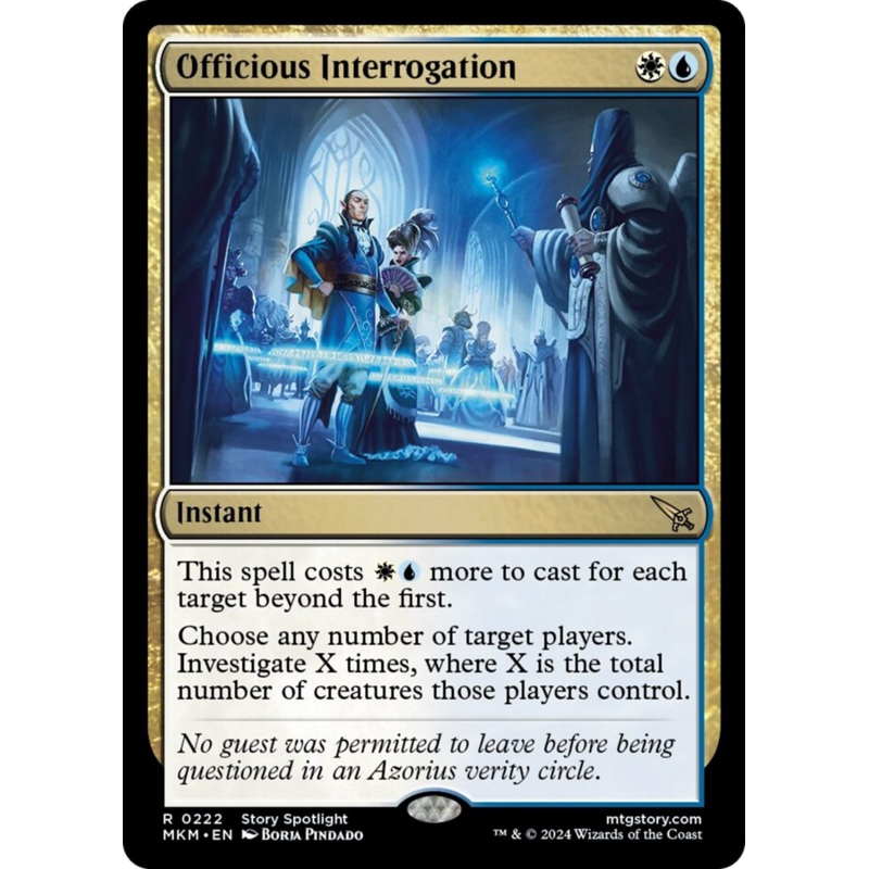 Officious Interrogation [Murders at Karlov Manor]