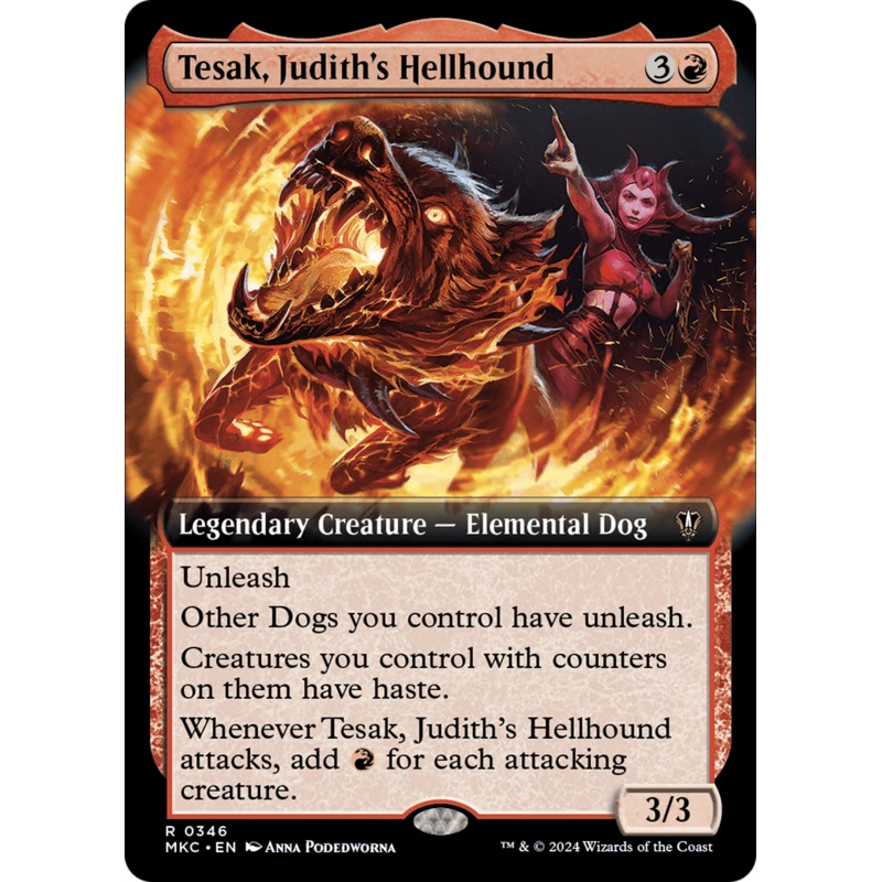 Tesak, Judith's Hellhound (Extended Art) [Murders at Karlov Manor Commander]