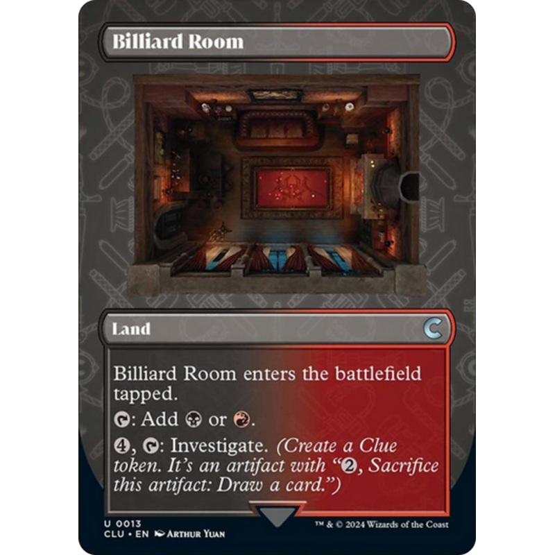 Billiard Room (Borderless) [Ravnica: Clue Edition]