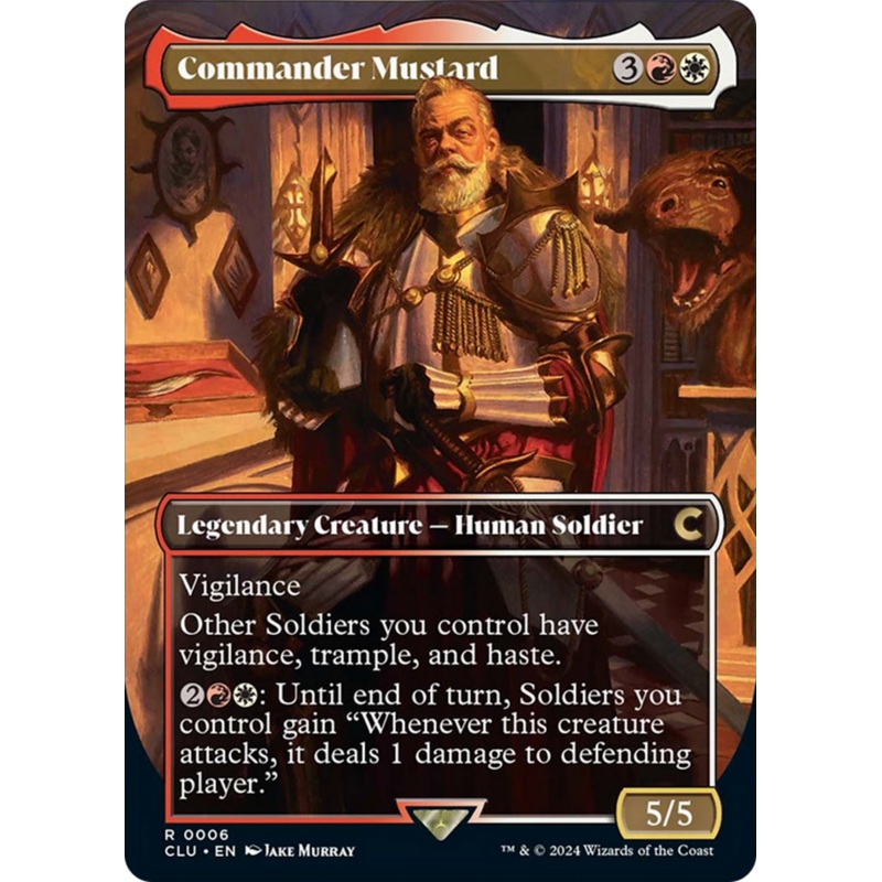 Commander Mustard (Borderless) [Ravnica: Clue Edition]