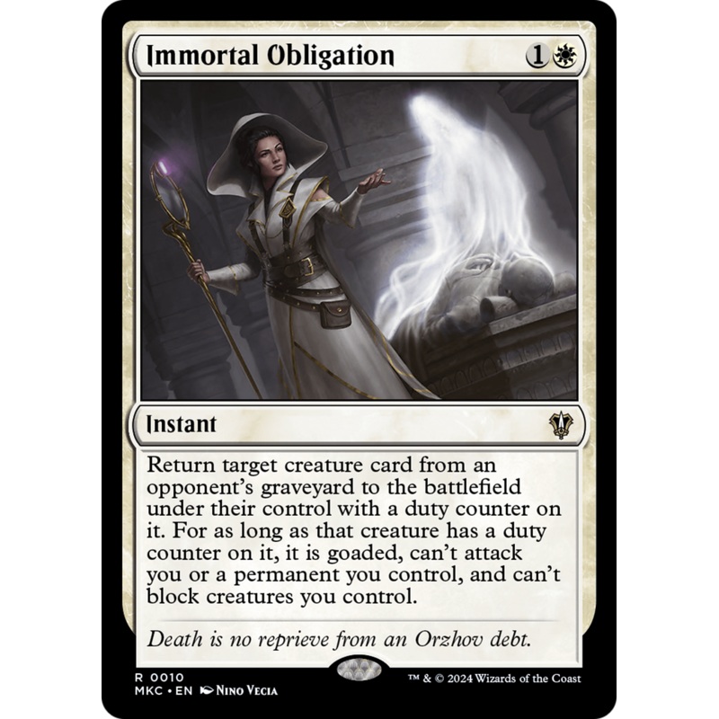 Immortal Obligation [Murders at Karlov Manor Commander]