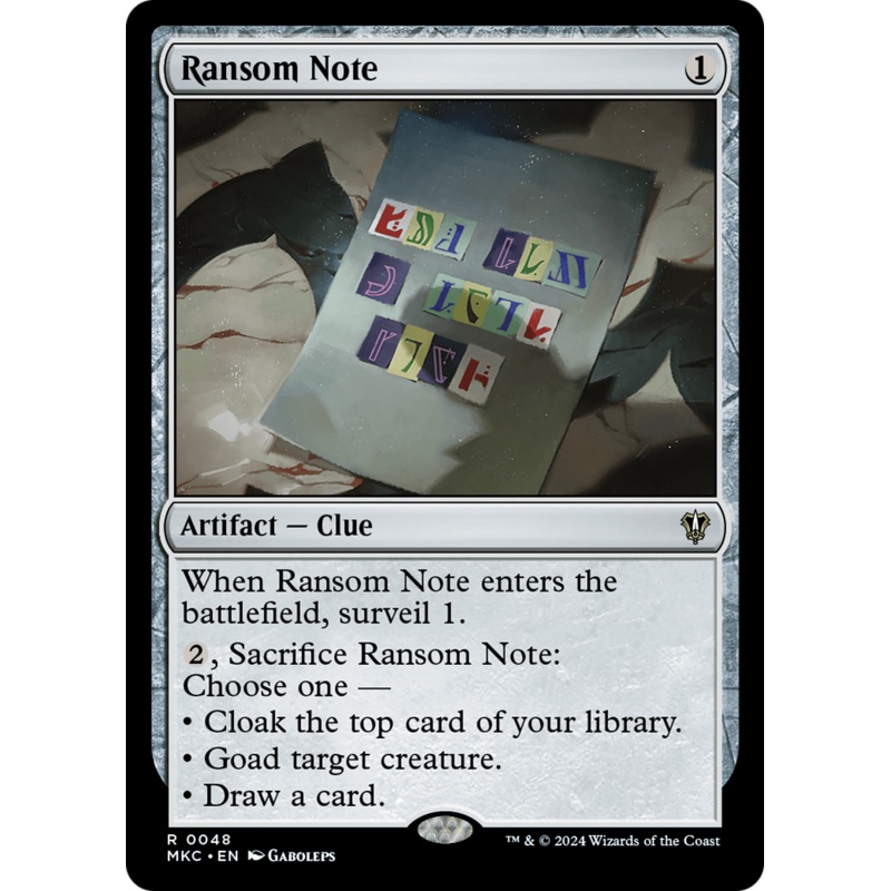 Ransom Note (0048) [Murders at Karlov Manor Commander]
