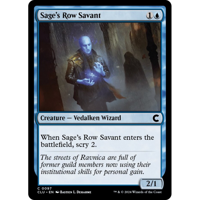 Sage's Row Savant [Ravnica: Clue Edition]