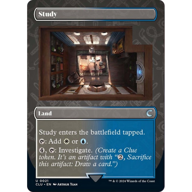 Study (Borderless) [Ravnica: Clue Edition]