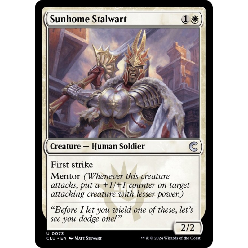 Sunhome Stalwart [Ravnica: Clue Edition]