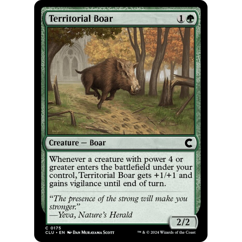 Territorial Boar [Ravnica: Clue Edition]