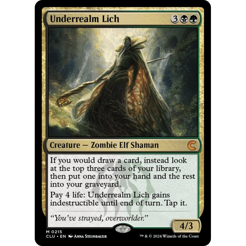 Underrealm Lich [Ravnica: Clue Edition]