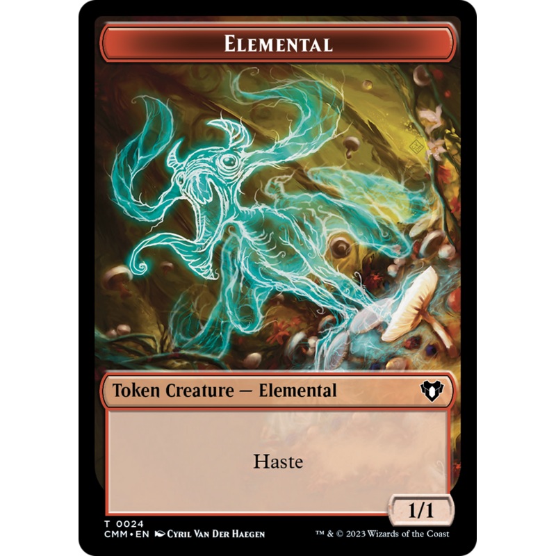 Elemental (0024) // Dwarf Berserker Double-Sided Token [Commander Masters Tokens]
