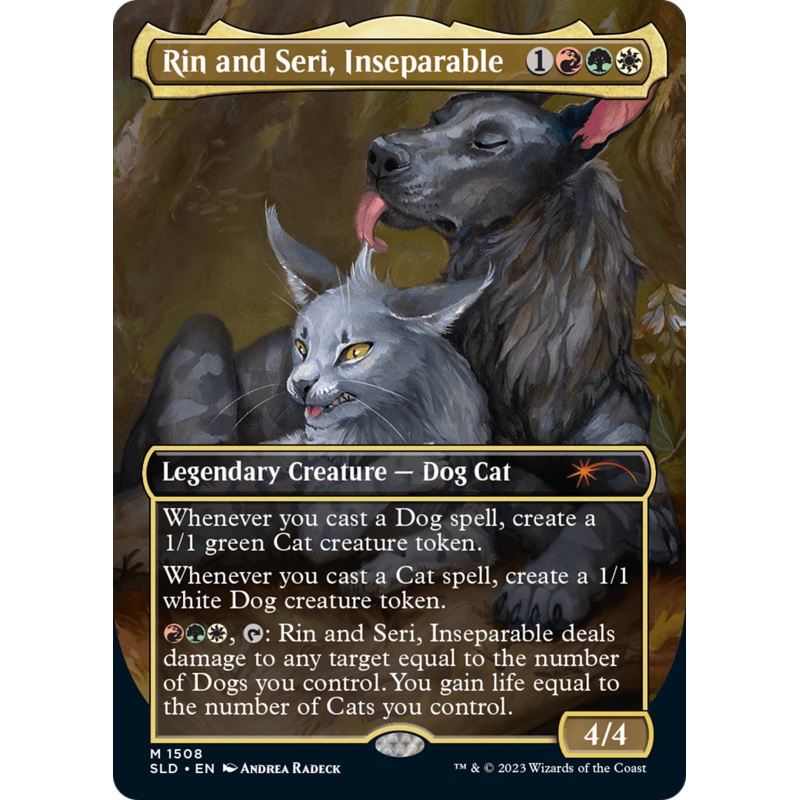 Rin and Seri, Inseparable (1508) // Rin and Seri, Inseparable [Secret Lair Commander Deck: Raining Cats and Dogs]