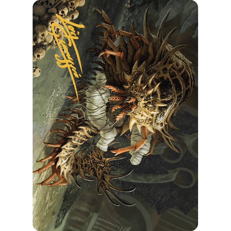 Rot Farm Mortipede Art Card (Gold-Stamped Signature) [Murders at Karlov Manor Art Series]