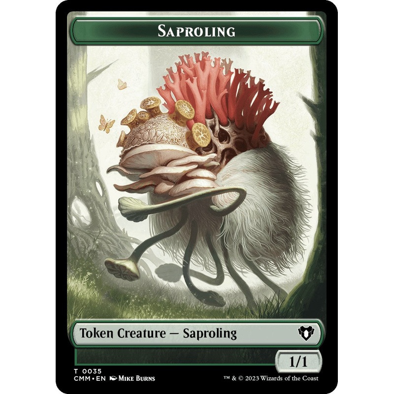 Saproling // Goblin Double-Sided Token [Commander Masters Tokens]