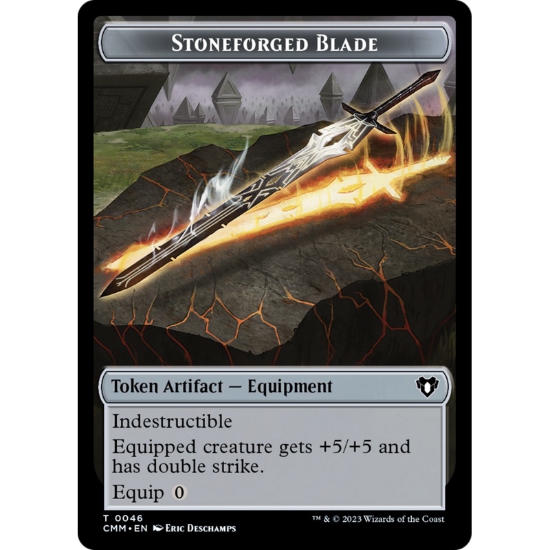 Servo // Stoneforged Blade Double-Sided Token [Commander Masters Tokens]